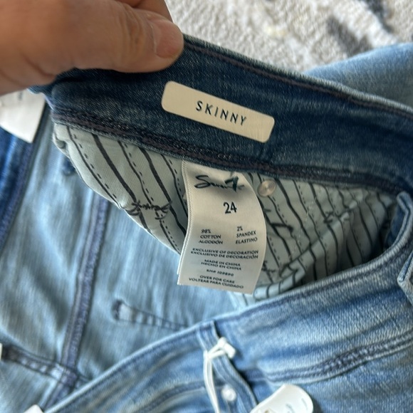 Seven7 NWT High Rise Skinny Crop jeans PLUS SIZE 24 limited edition - Picture 8 of 8